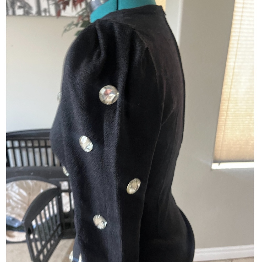 Vintage Raul Blanco Knit Rhinestone Disc Sweater 6 - Picture 2 of 4